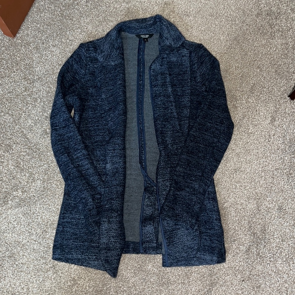 Simply Vera wang knit blue blazer
